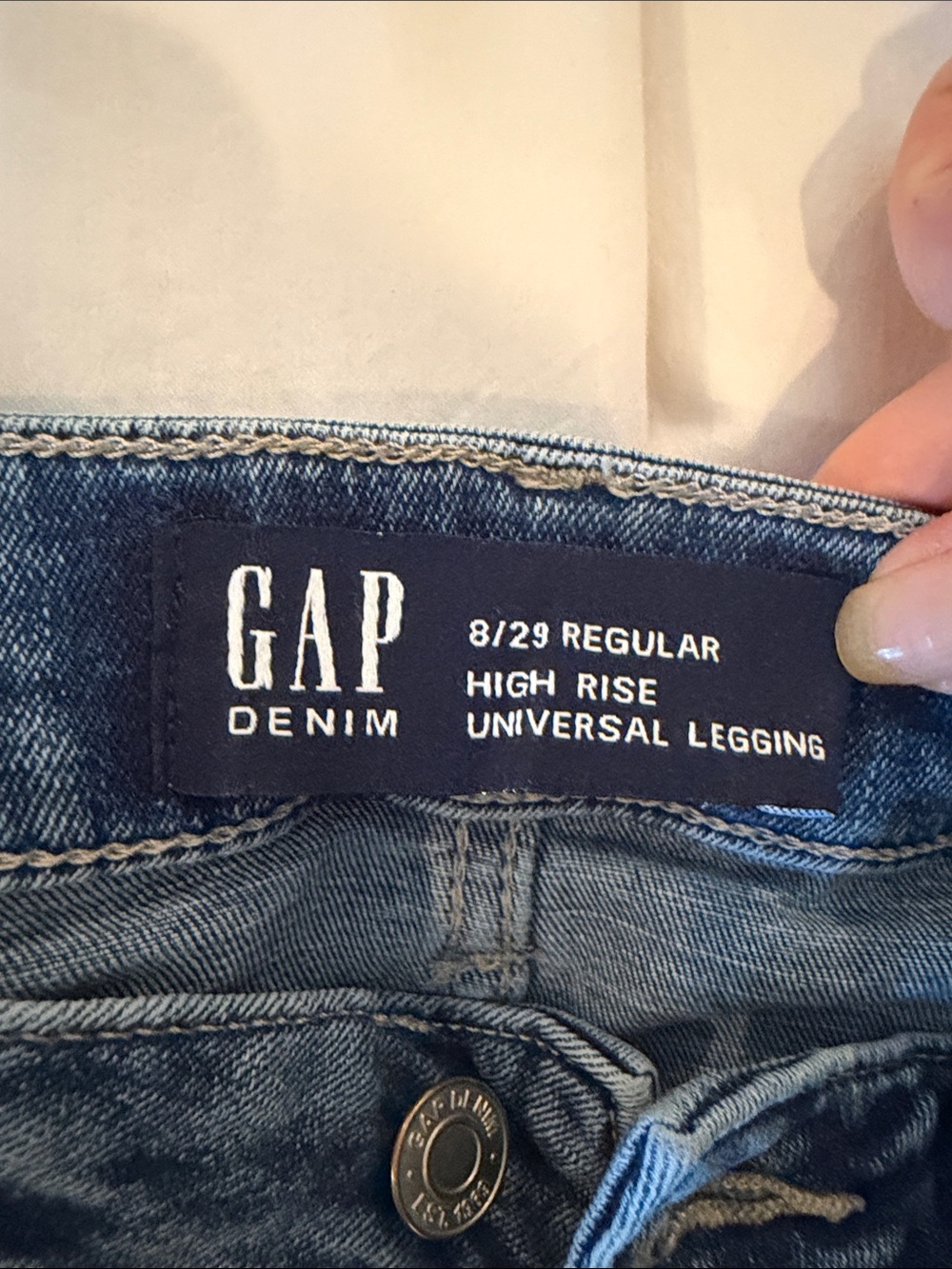 GAP High-Rise Universal Legging Jeans - Medium Blue Denim